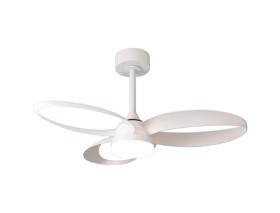 M8700  Infinity Fan 24W LED Dimmable Ceiling Light & Fan, Remote Controlled, White